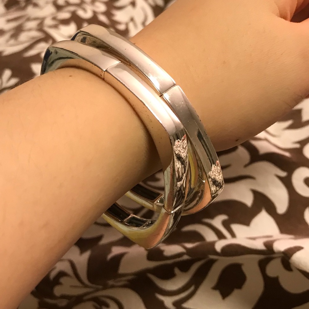 Metal bangle bracelets
